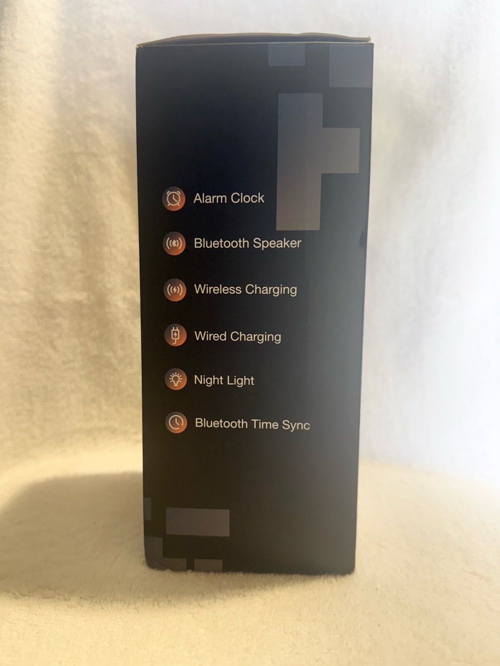 Alarm Clock Wireless Charger Bluetooth Speaker Night Light White - Picture 2 of 4